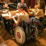 車イス4台でもゆったり食事が楽しめます。